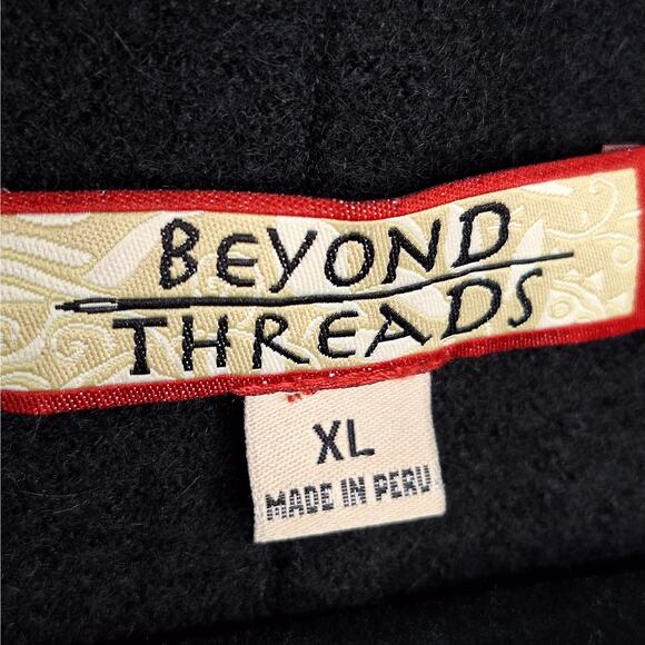 Beyond Threads Alpaca Wool Asymmetric Cardigan Jacket XL Lagenlook Waterfall - Picture 3 of 11